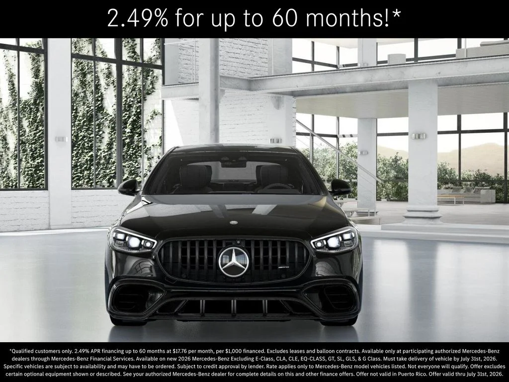 New 2026 Obsidian Black Metallic Mercedes-Benz AMG® S 63 E 4MATIC Sedan image 7