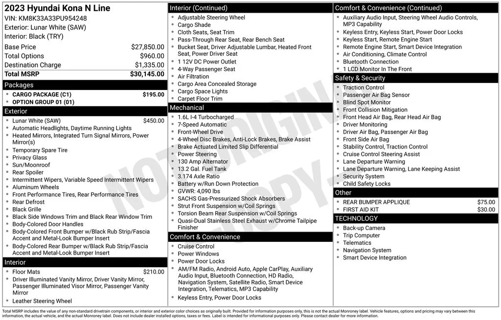 Used 2023 White Hyundai N Line image 6