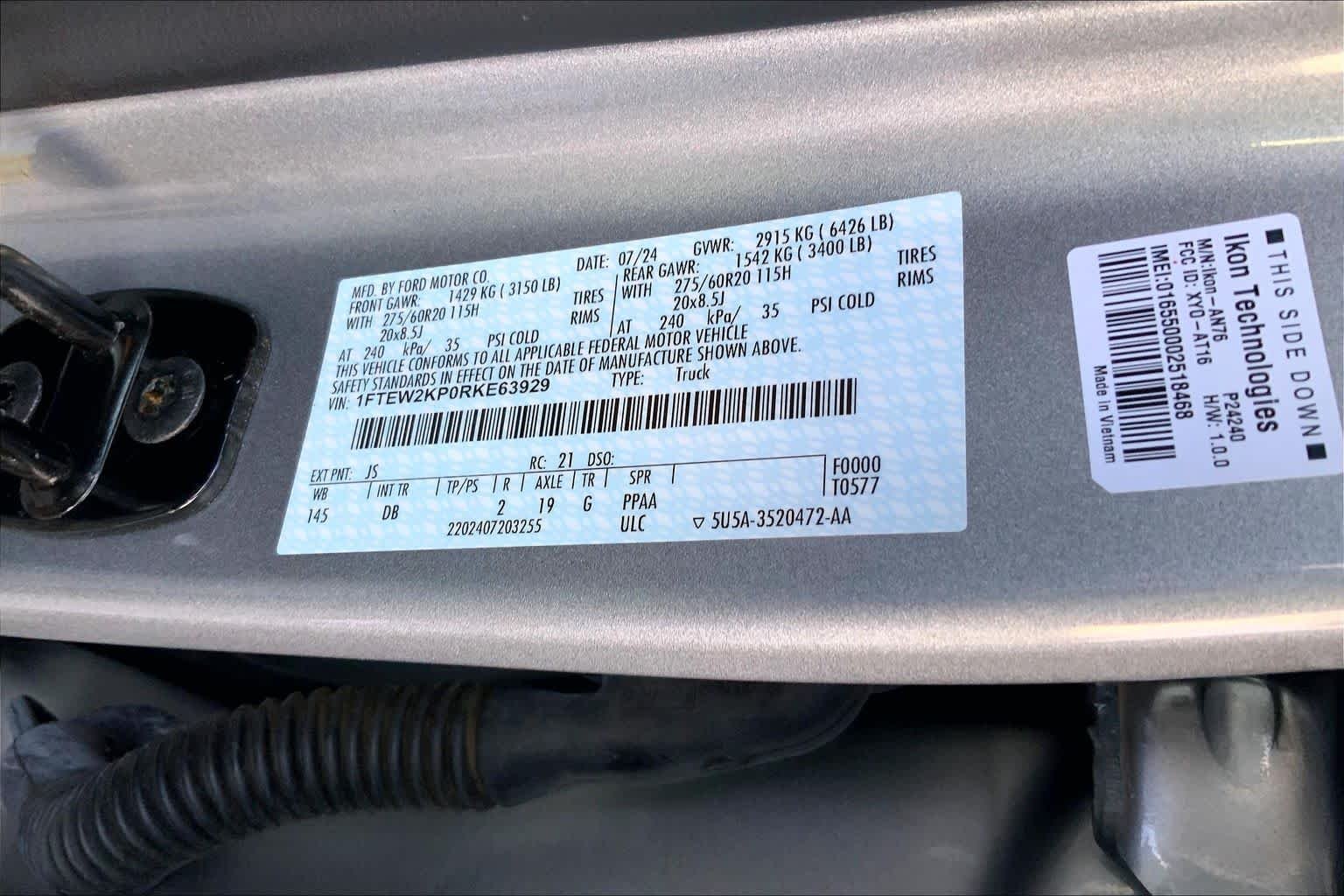 Used 2024 Iconic Silver Metallic Ford STX image 29
