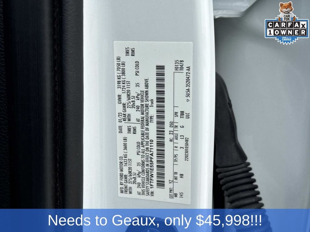 Used 2023 White Ford Lariat image 54