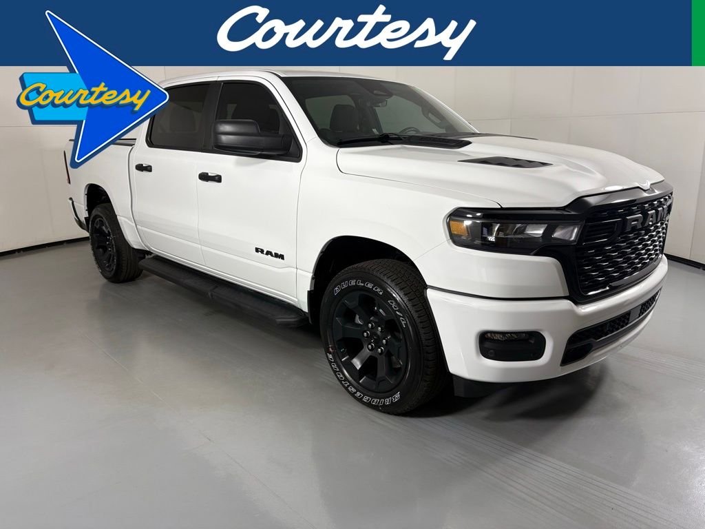Bright White Clear-Coat Exterior Paint 2026 RAM 1500 Express Crew Cab 4WD Pickup Truck Four-Wheel Drive