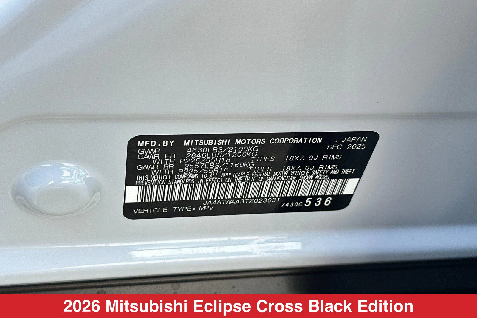 2026 Mitsubishi Eclipse Cross Black Edition - Photo 27