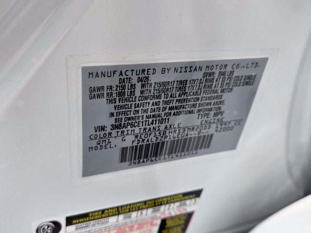 Used 2026 White Nissan SV image 18
