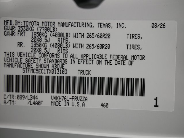 New 2026 Wind Chill Pearl Toyota 1794 Edition i-FORCE MAX image 33