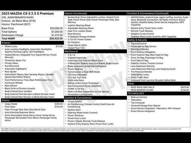 Certified Used 2023 Black Mazda 2.5 S Premium image 35
