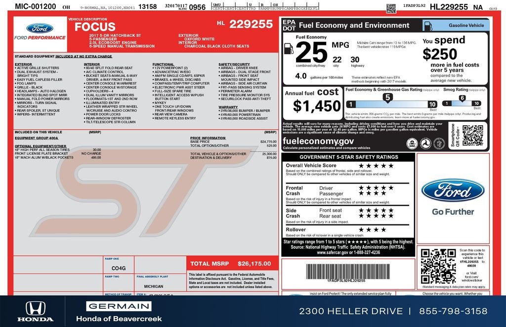 2017 Ford Focus 5 Door Hatch ST's photo