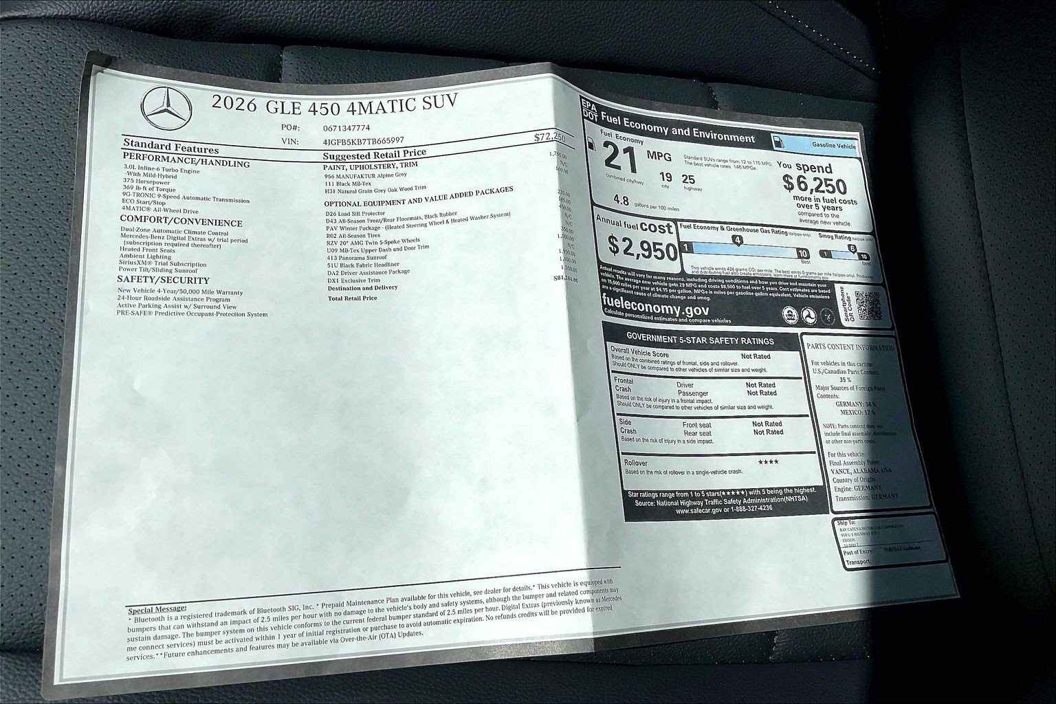 New 2026 MANUFAKTUR Alpine Grey Mercedes-Benz GLE 450 image 26