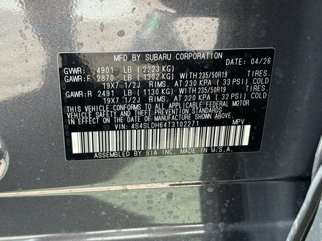 New 2026 MAGNETITE GRAY METALLIC Subaru Sport Onyx Edition image 38