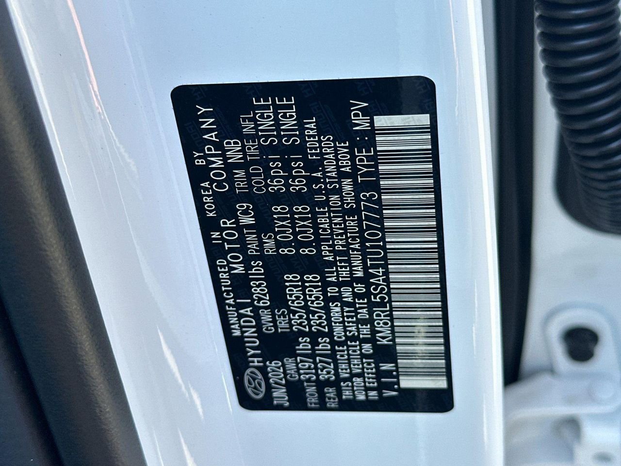 New 2026 White Hyundai Blue SEL 8P image 27