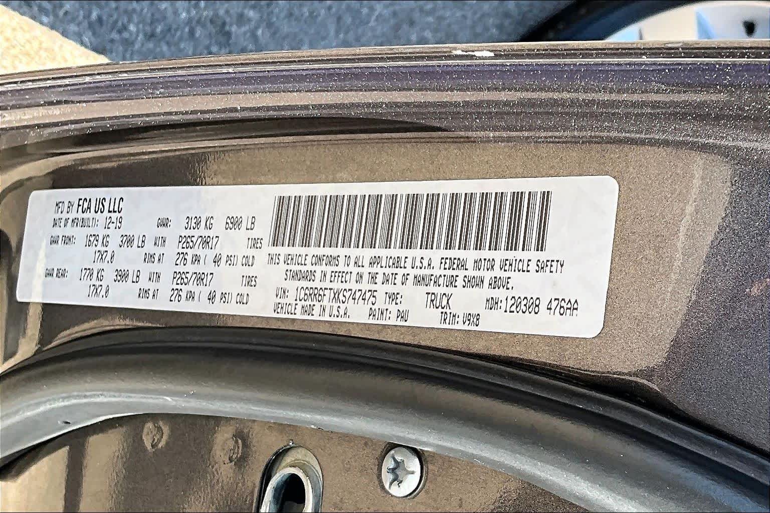 Used 2019 Granite Crystal Metallic Clearcoat Ram Tradesman image 33