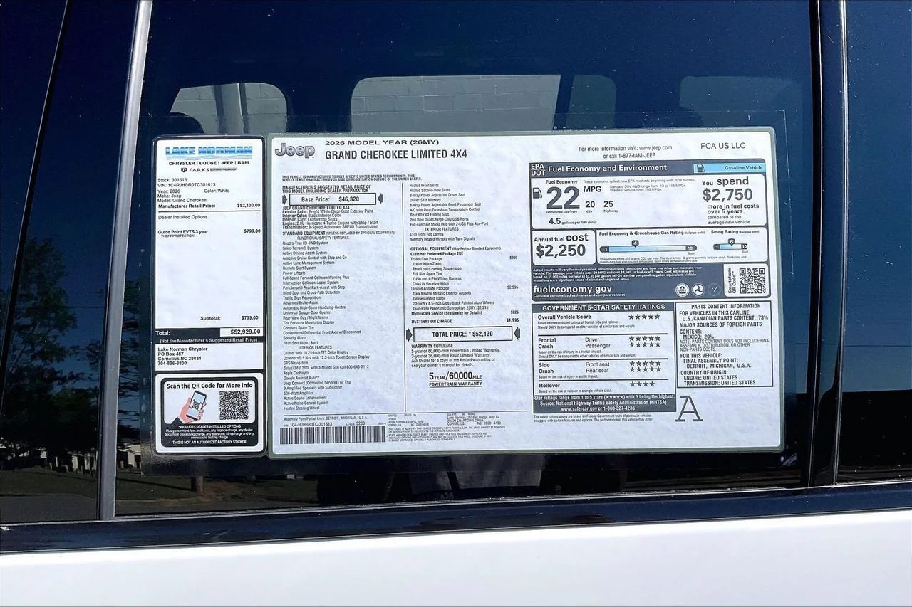 New 2026 Bright White Clearcoat Jeep Limited image 34