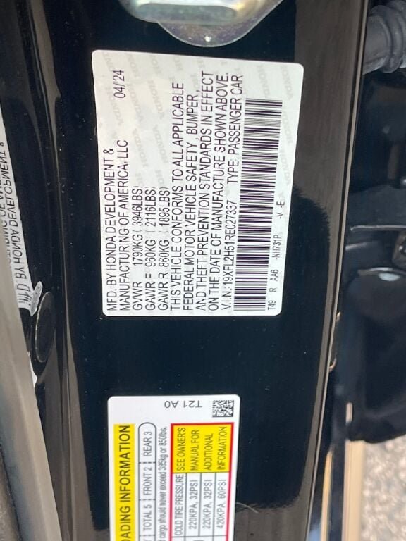 Used 2024 Crystal Black Pearl Honda LX image 36