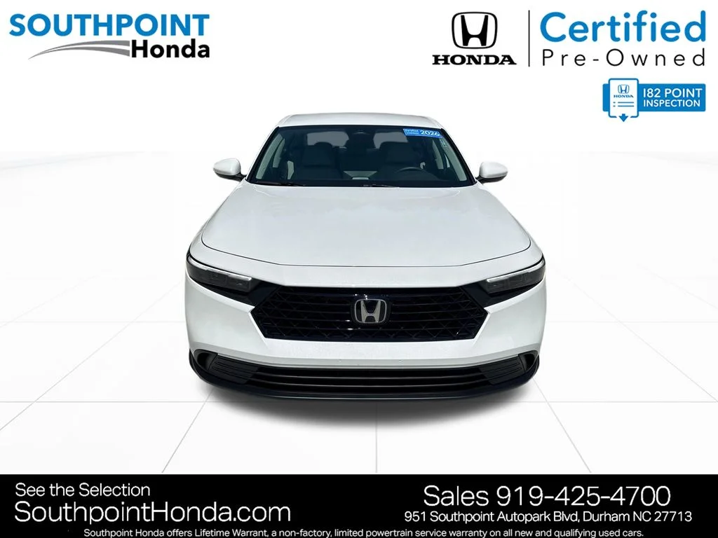 Certified Used 2026 Platinum White Pearl Honda LX image 2