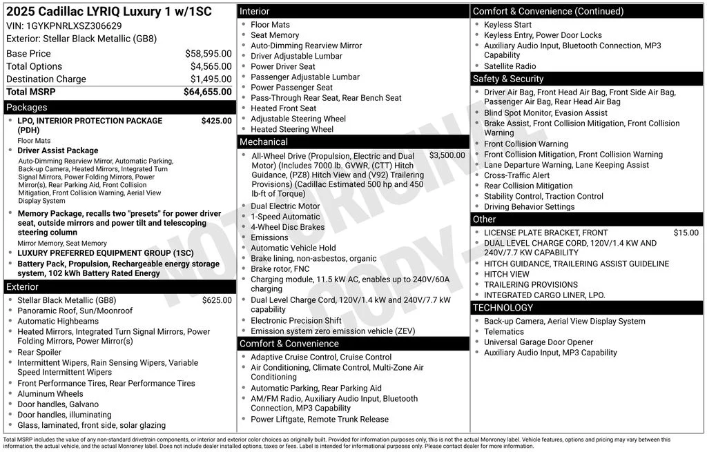 Used 2025 Black Cadillac Luxury image 17