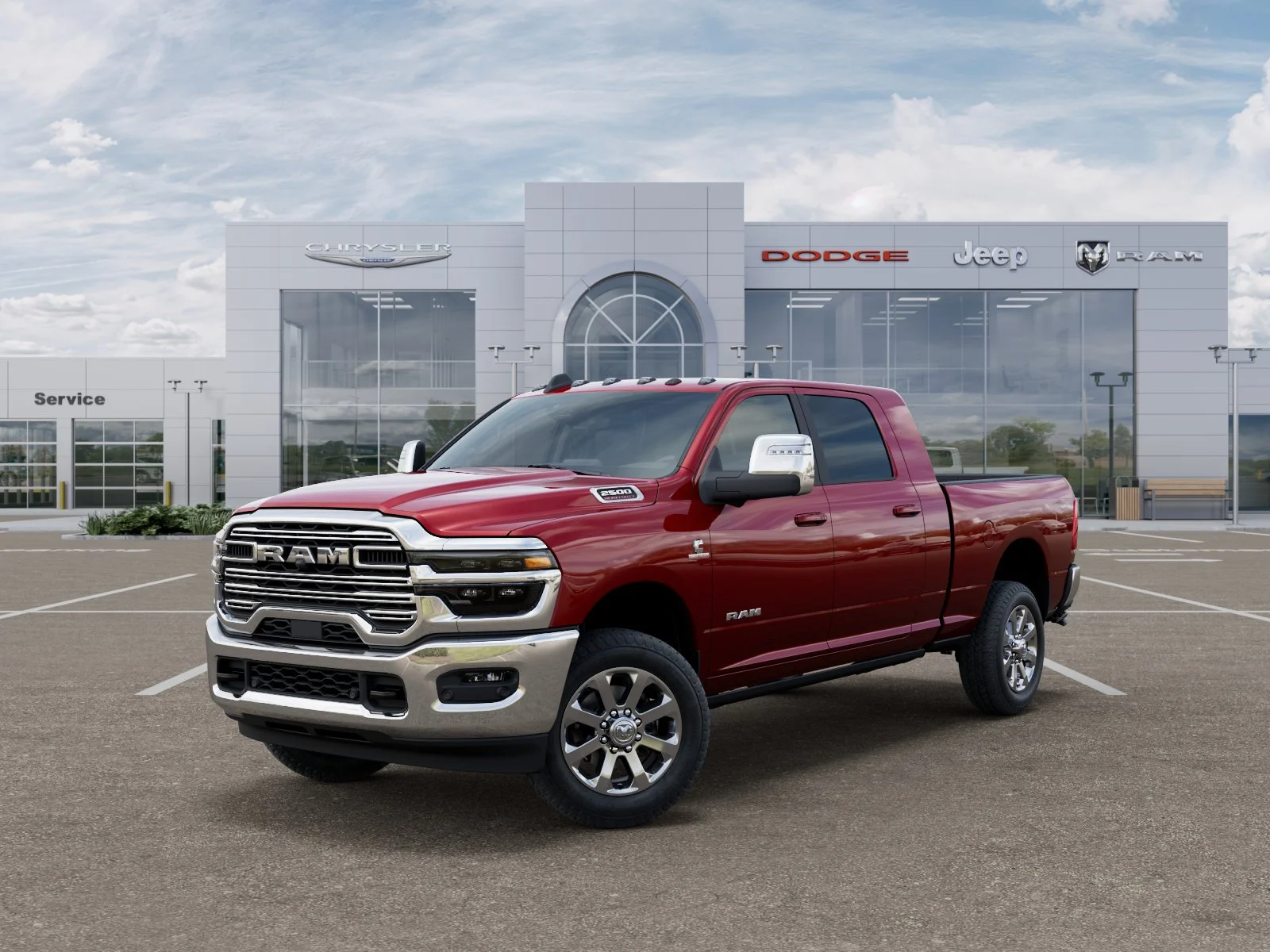 New 2026 Molten Red Pearl-Coat Exterior Paint RAM Laramie image 28