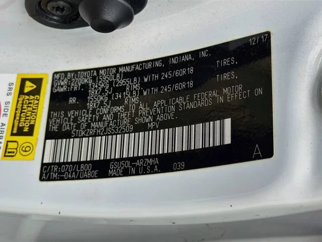 Used 2018 Blizzard Pearl Toyota XLE image 42