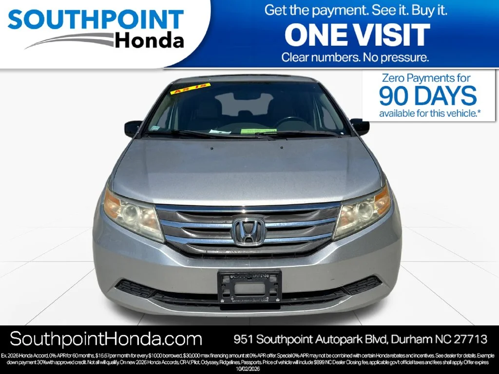 Used 2013 Honda Odyssey EX-L with VIN 5FNRL5H62DB009567 for sale in Durham, NC