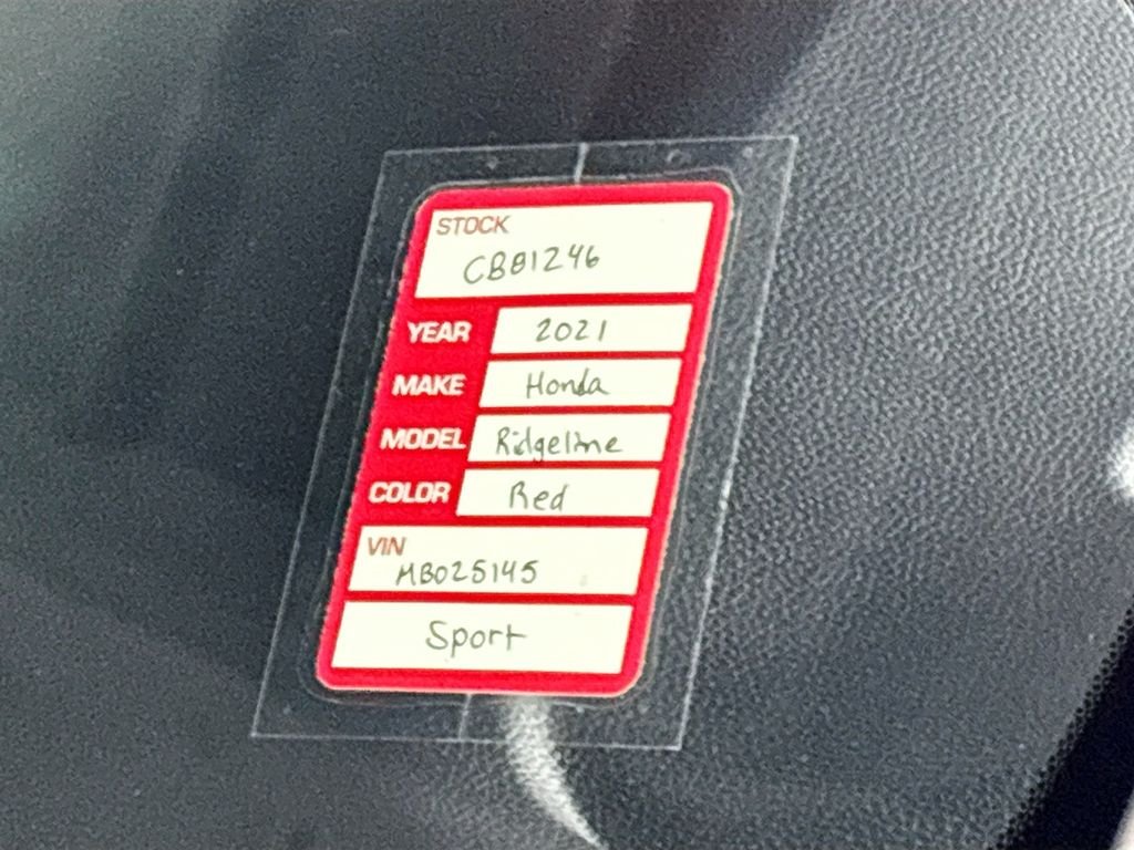 Used 2021 Radiant Red Metallic II Honda Sport image 24