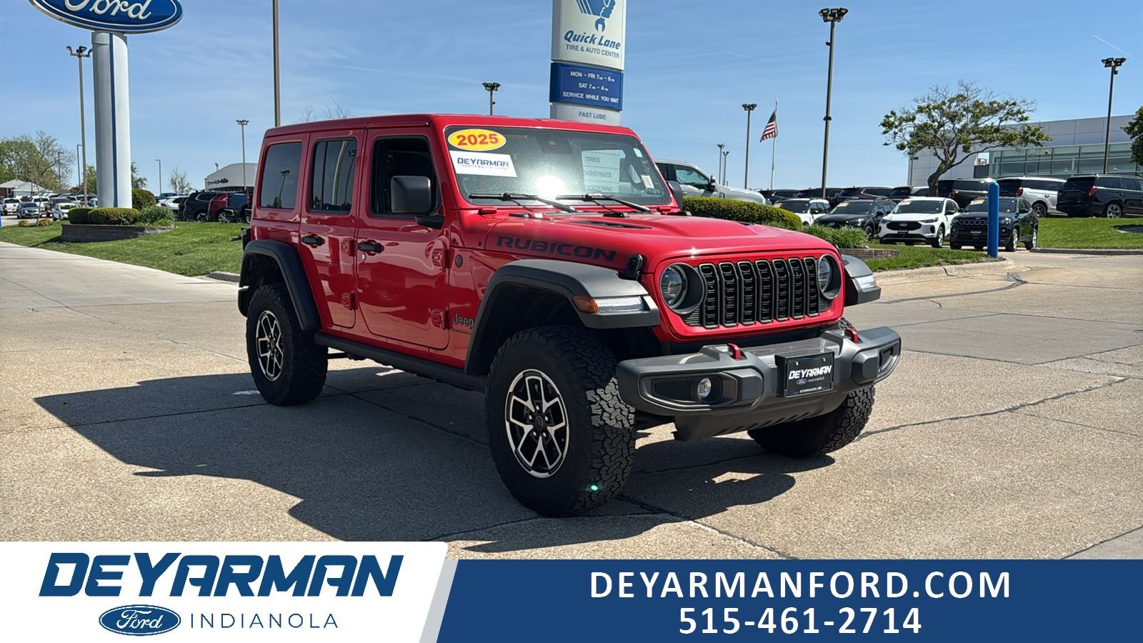 Certified Used 2025 Red Jeep Rubicon image 1