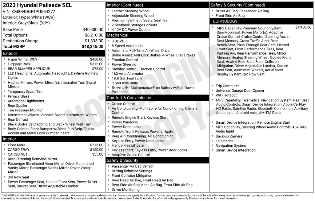Used 2023 White Hyundai SEL image 6