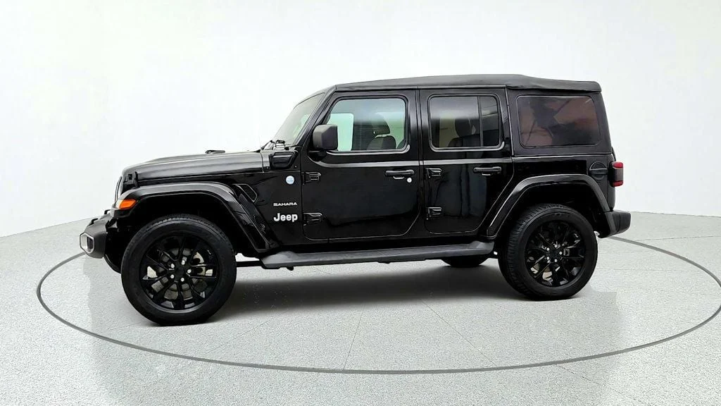Used 2021 Black Clearcoat Jeep Unlimited Sahara 4xe w/ Cold Weather Group & Keyless Entry image 8