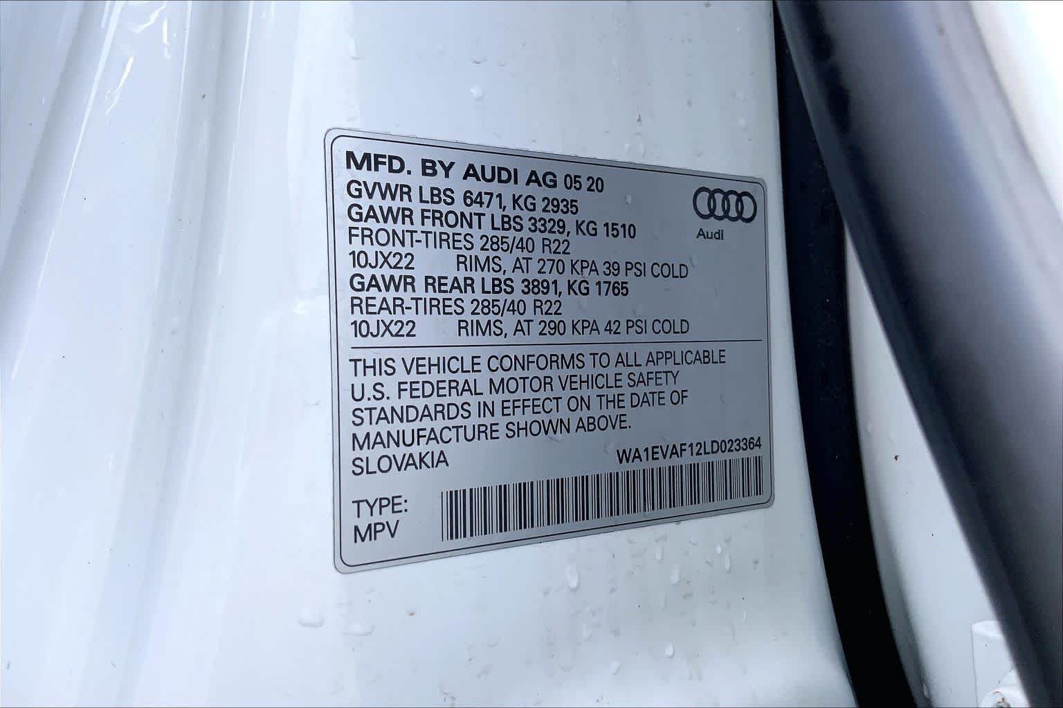 Used 2020 Glacier White Metallic Audi Premium Plus image 35