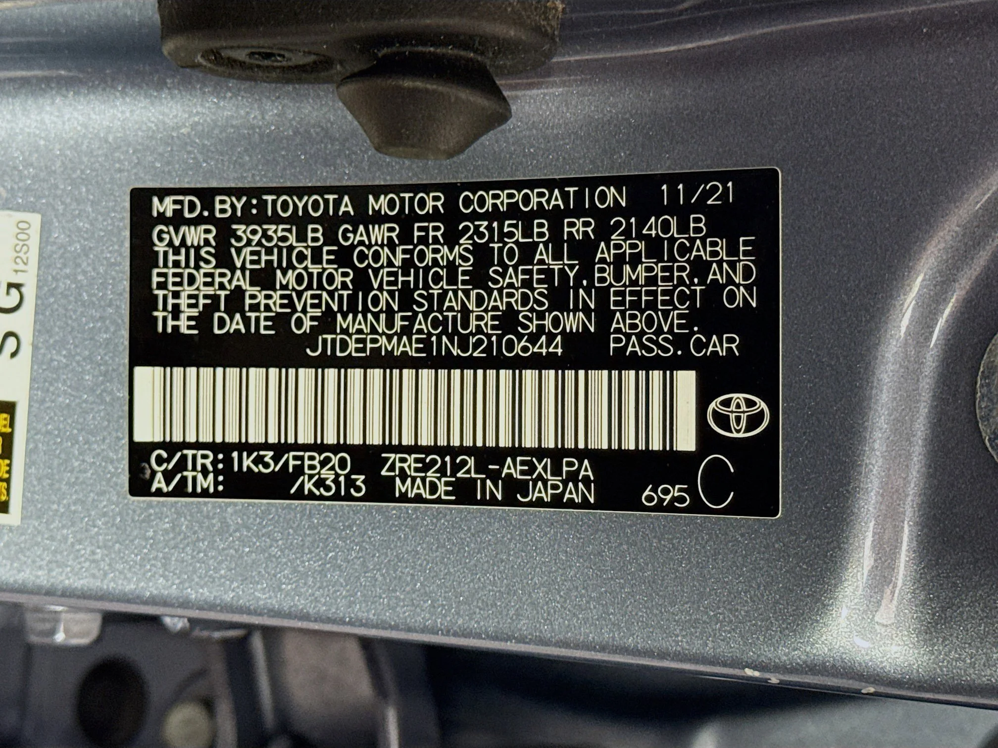 Used 2022 Celestite Toyota LE image 35