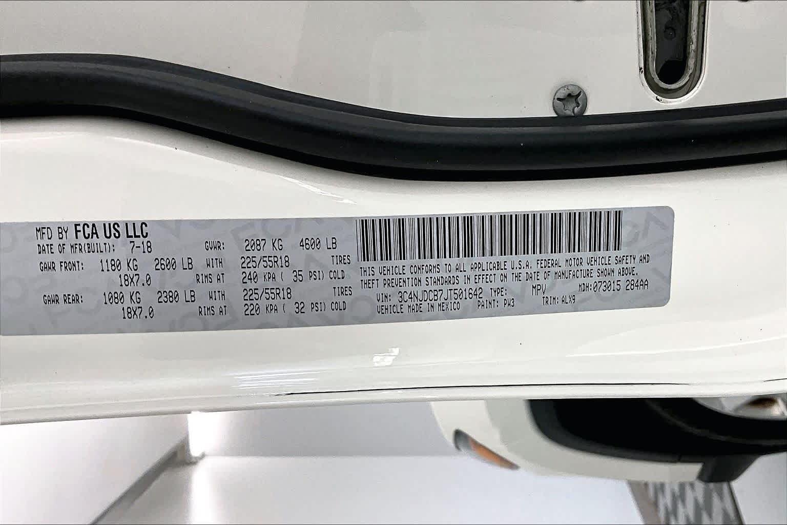 Used 2018 White Clearcoat Jeep Limited image 28