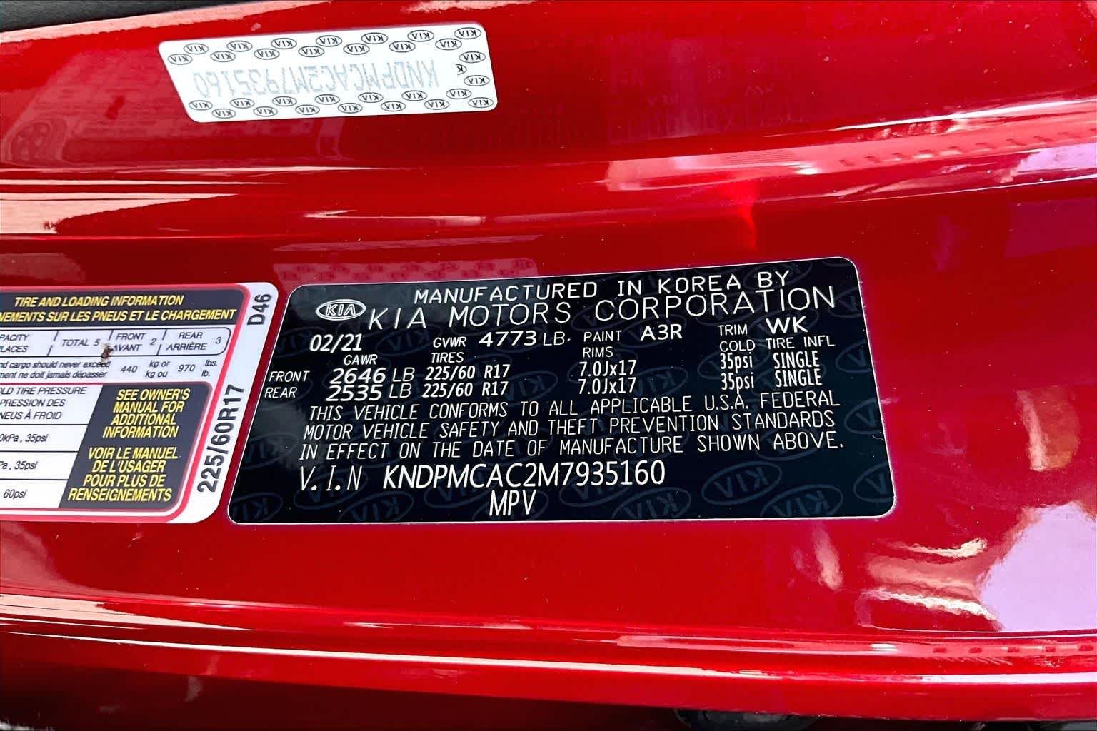 Used 2021 Hyper Red Kia LX image 36