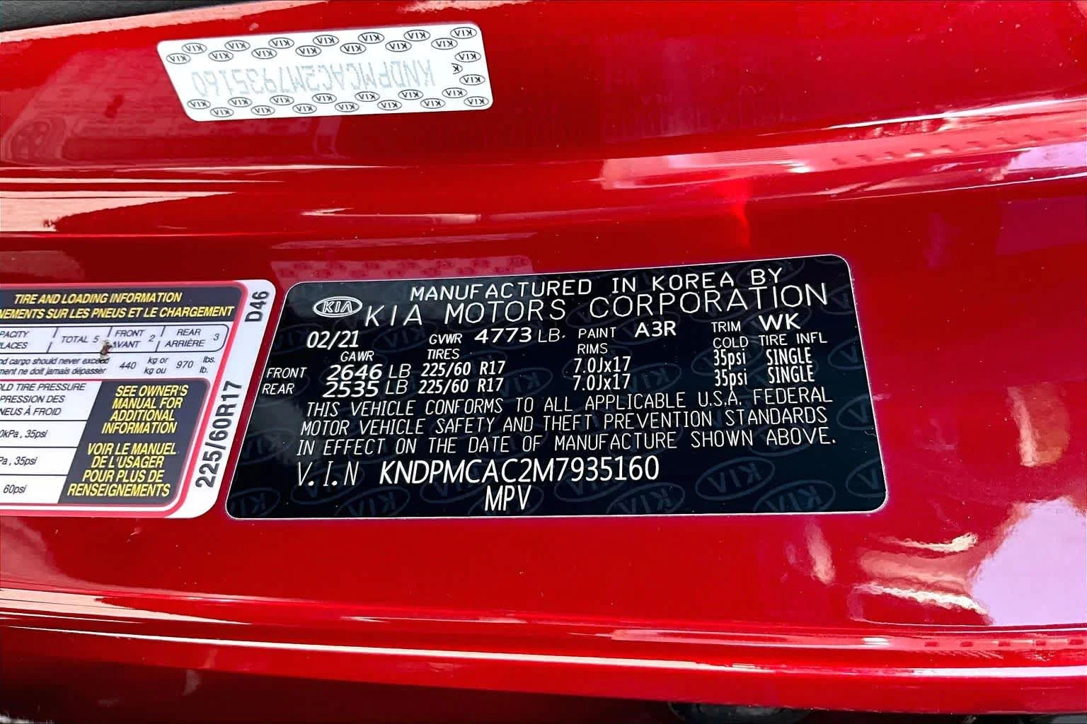 Used 2021 Hyper Red Kia LX image 36