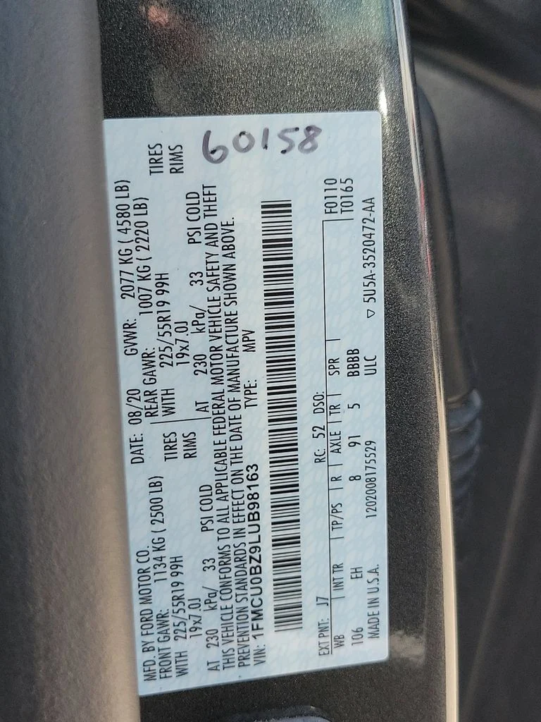 Used 2020 Magnetic Metallic Ford SE Sport image 33