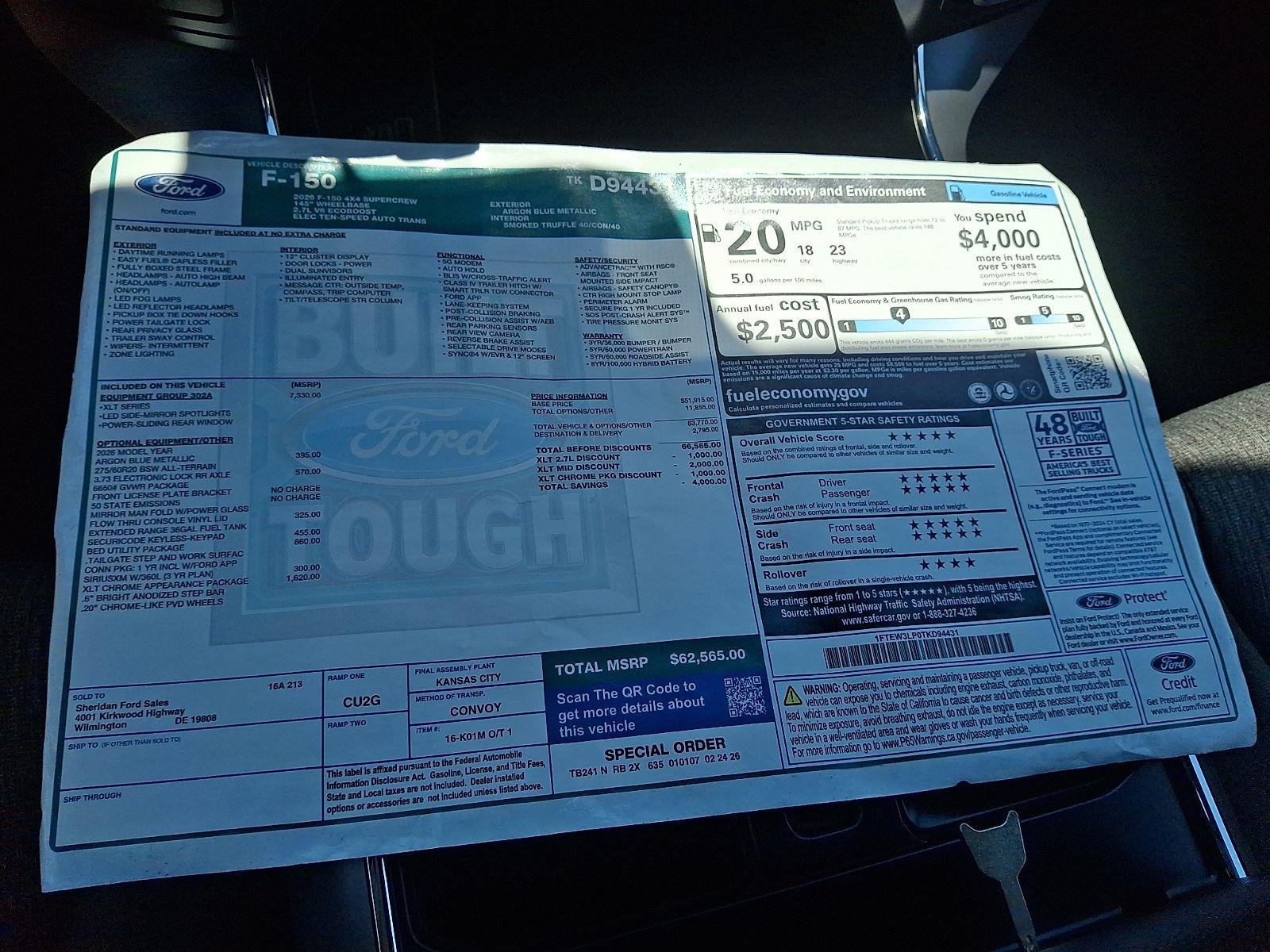 New 2026 Argon Blue Metallic Ford XLT image 19