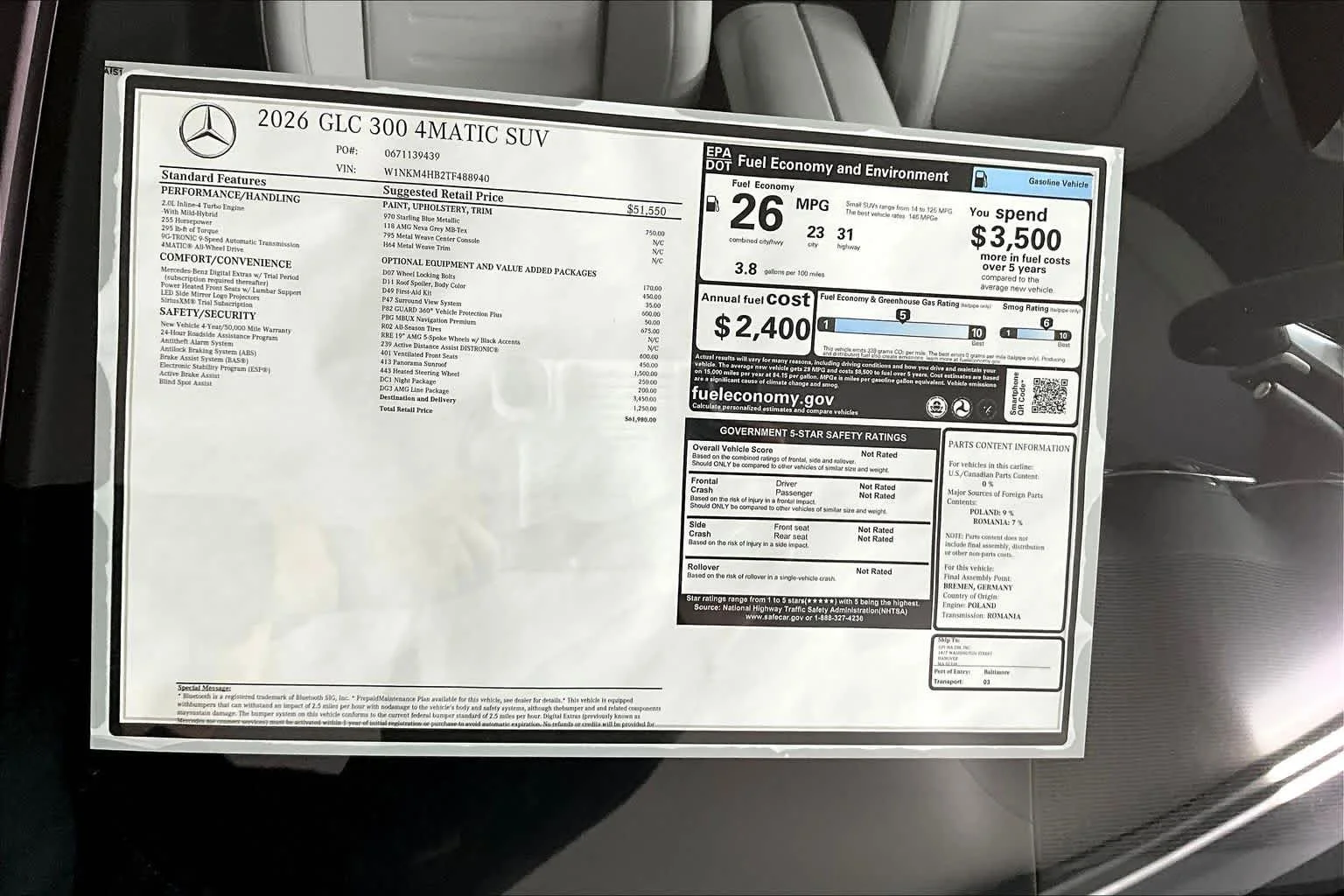 New 2026 Starling Blue Metallic Mercedes-Benz GLC 300 image 17