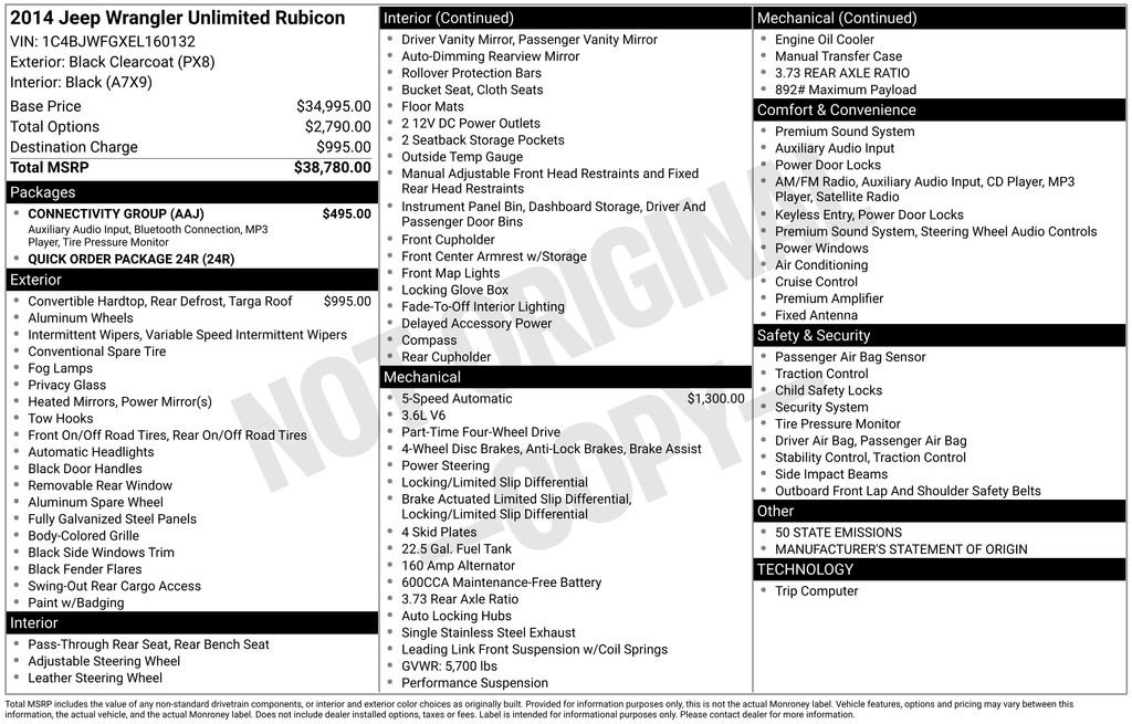 Used 2014 Black Jeep Unlimited Rubicon image 6