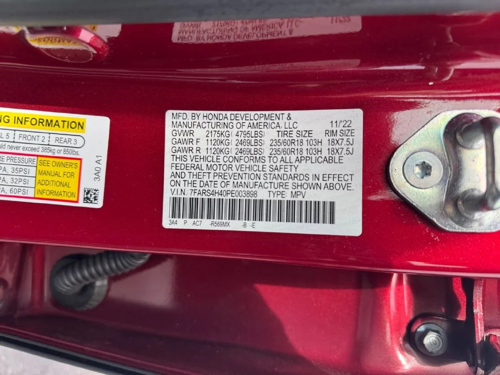 Certified Used 2023 Radiant Red Metallic Honda 1.5T AWD EX image 26