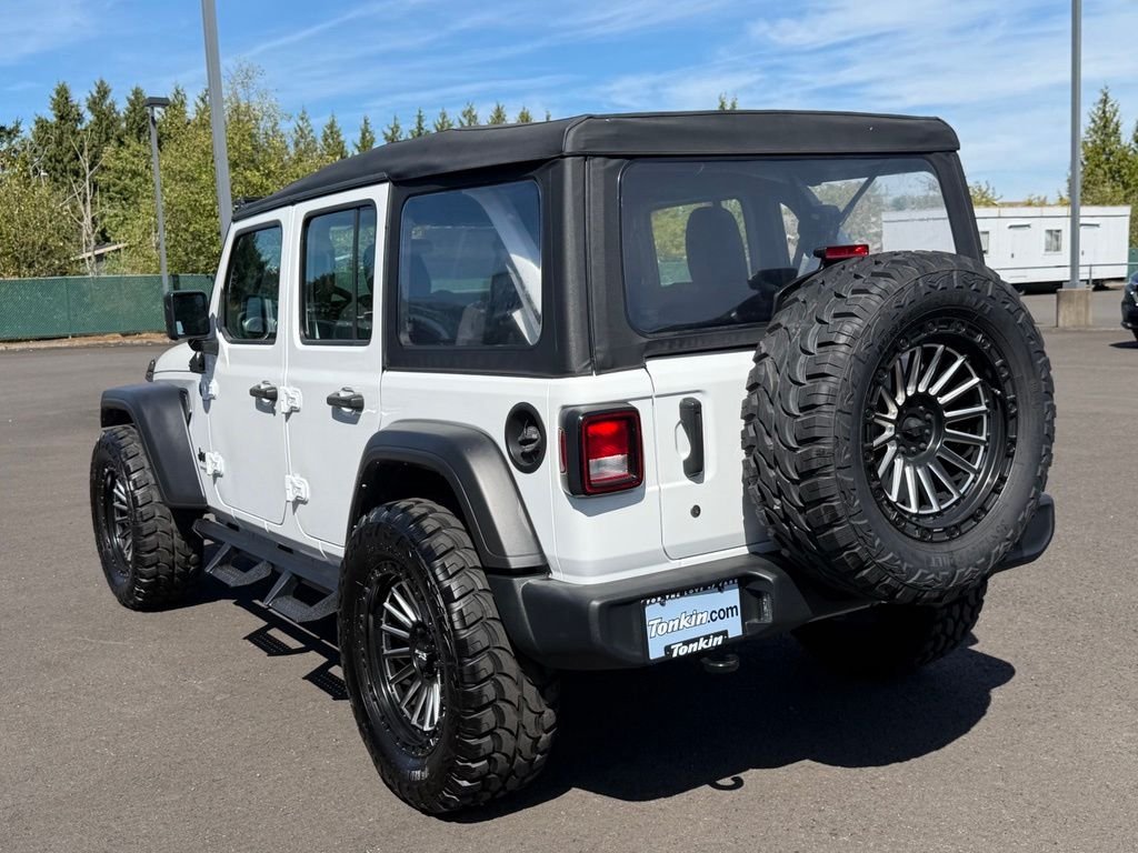 Used 2022 Bright White Clearcoat Jeep Unlimited Sport image 6