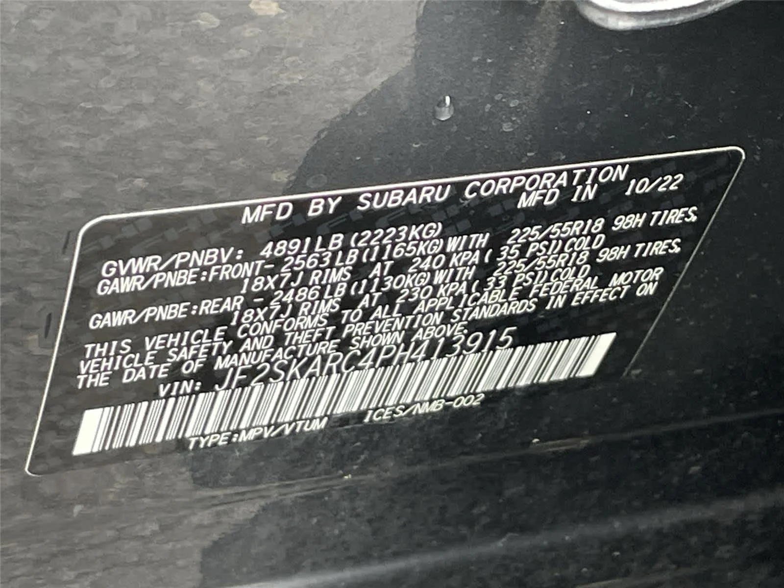 Certified Used 2023 Magnetite Gray Metallic Subaru Touring image 35