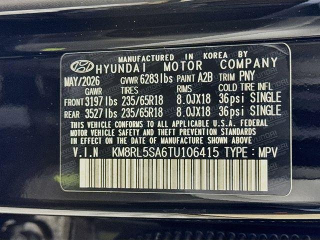 New 2026 Black Hyundai Blue SEL 7P image 49