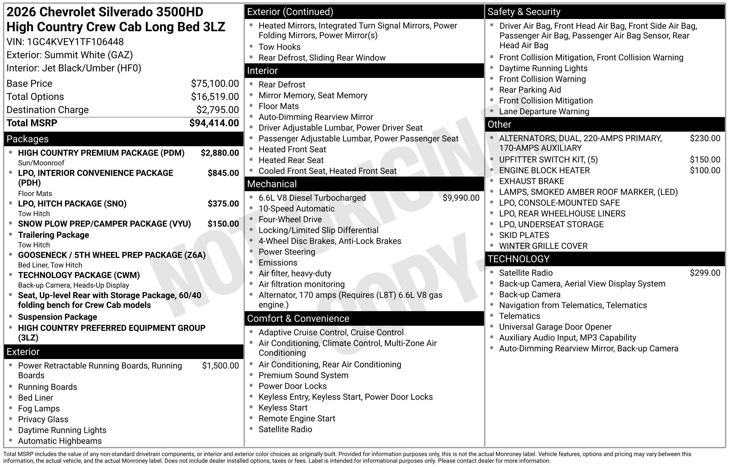 Used 2026 Summit White Chevrolet High Country image 49