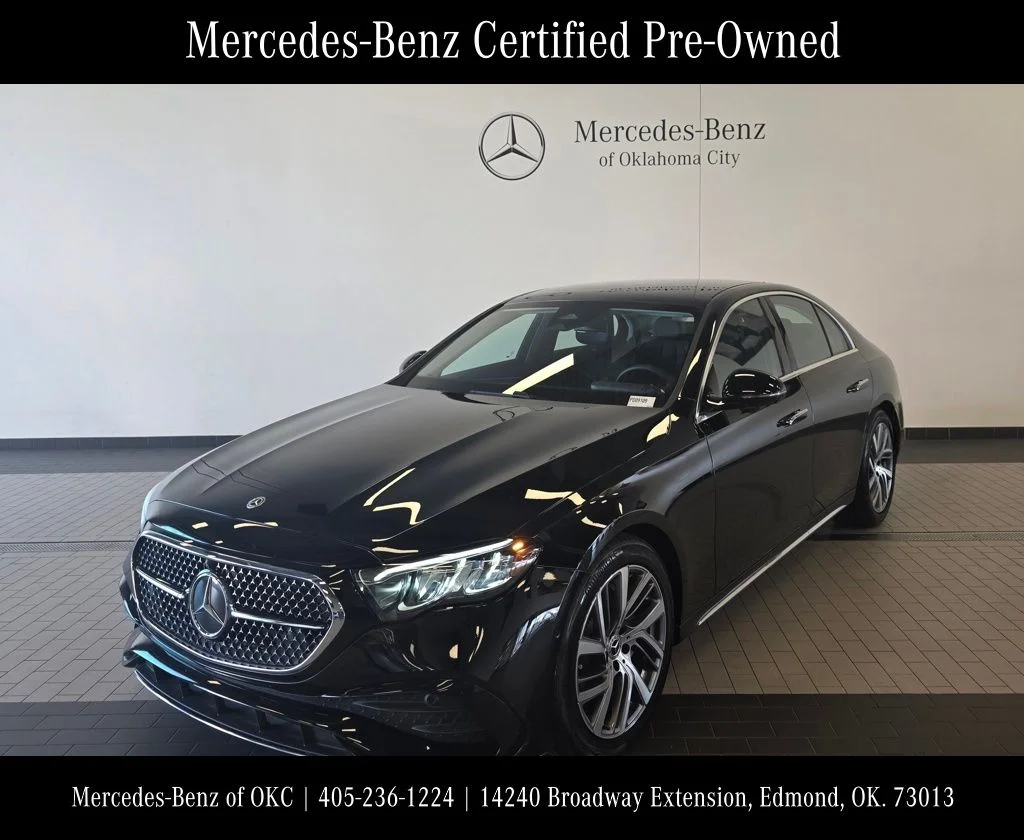 Certified Used 2025 Black Mercedes-Benz E 350 image 1