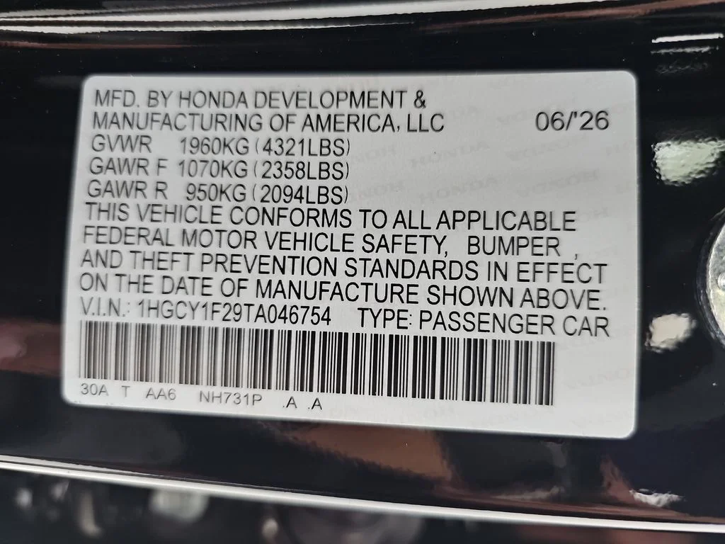 New 2026 Crystal Black Pearl Honda LX image 34