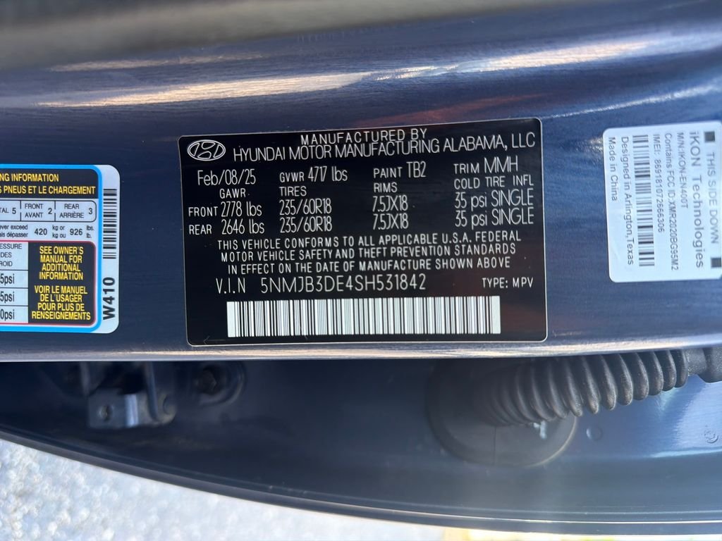Used 2025 Atlantis Blue Hyundai SEL image 32