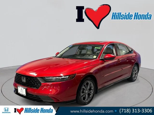 Certified Used 2023 Radiant Red Metallic Honda HYBRID EX-L BD image 1