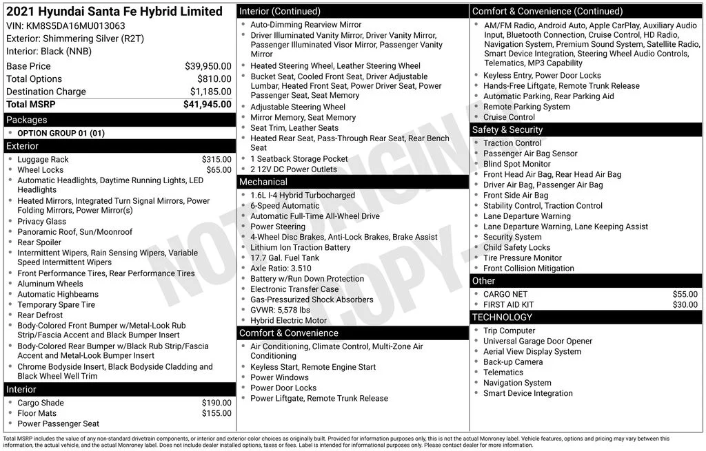 Used 2021 Silver Hyundai Limited image 7
