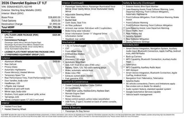 Used 2026 Gray Chevrolet LT image 16