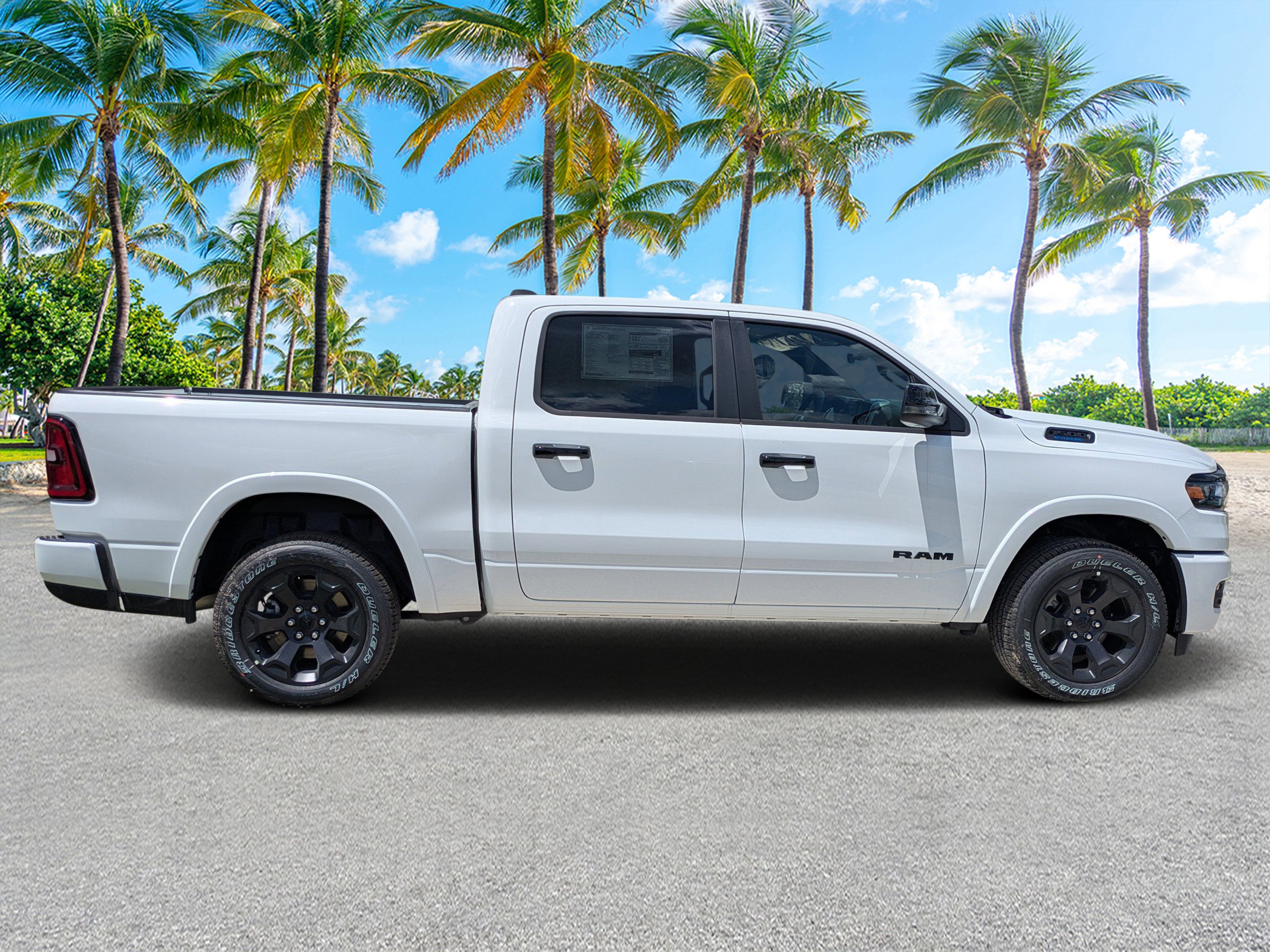 New 2026 Bright White Clear-Coat Exterior Paint RAM Big Horn image 2
