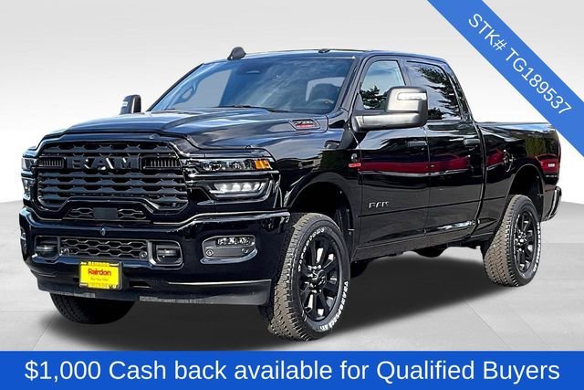 New 2026 Diamond Black Crystal Pearl-Coat Exterior Paint RAM Big Horn image 2