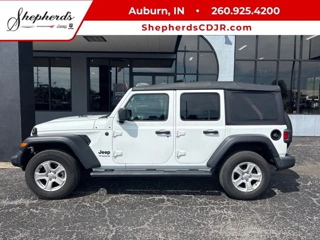 Used 2022 White Jeep Unlimited Sport S image 1