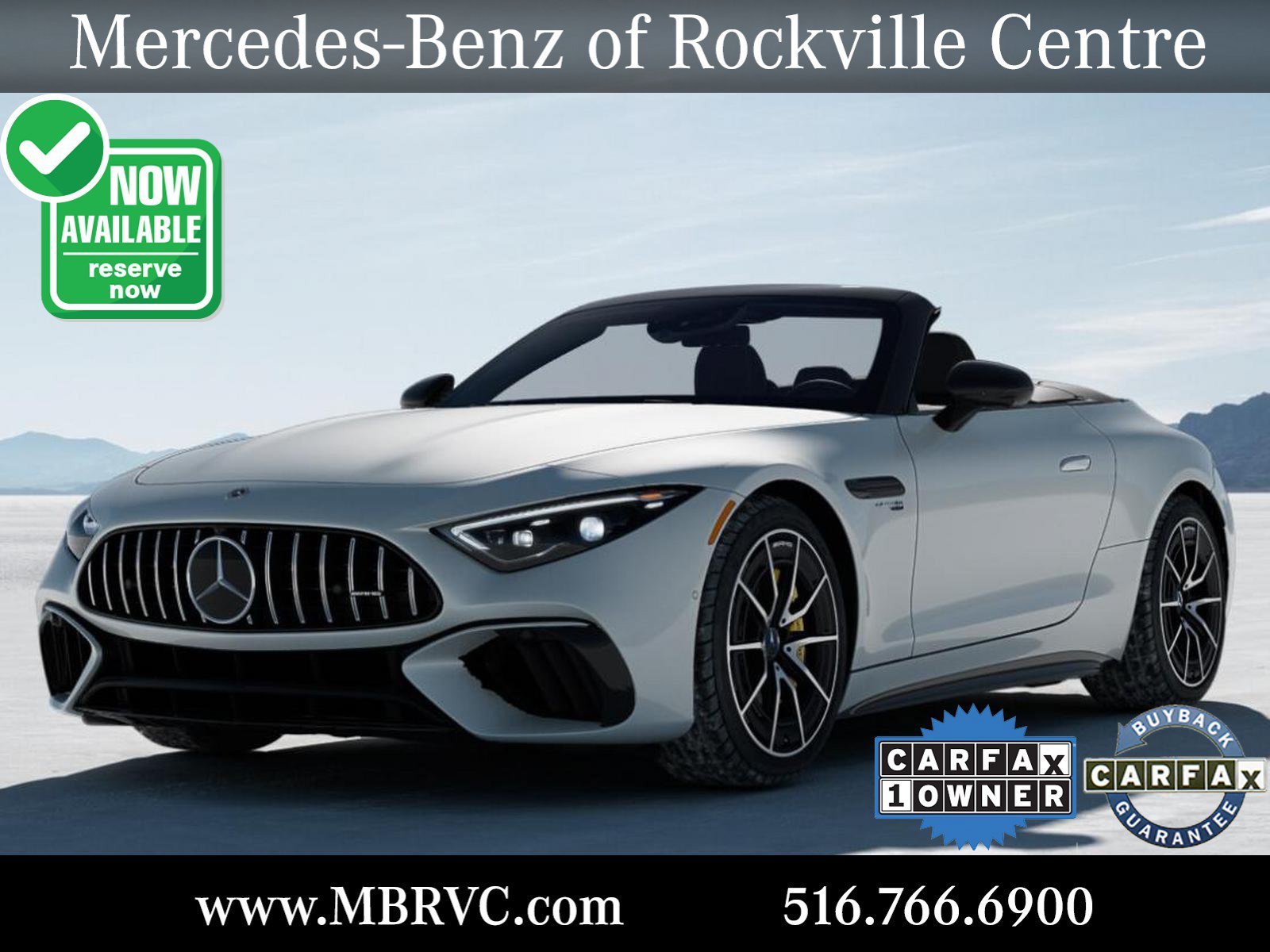 Used 2022 MANUFAKTUR Moonlight White Metallic Mercedes-Benz AMG® SL 55 Roadster image 1