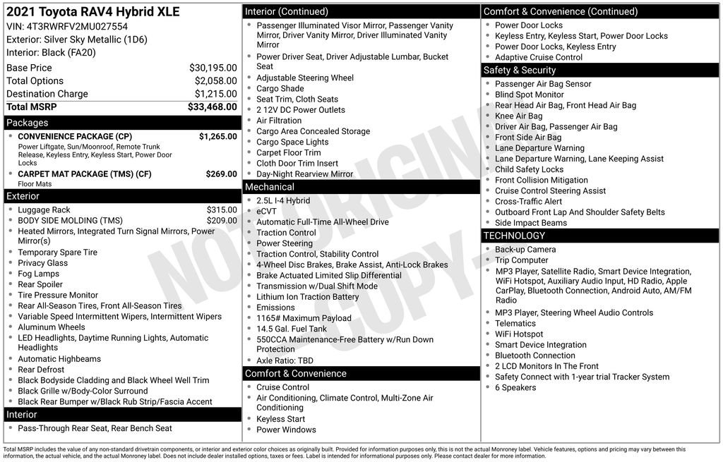 Used 2021 Silver Toyota XLE image 28